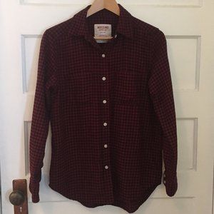 Mossimo red & black flannel plaid button up shirt - size XS